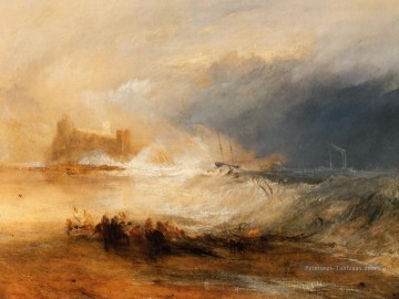 Wreckers Côte du Northumberland romantique Turner Peinture à l'huile